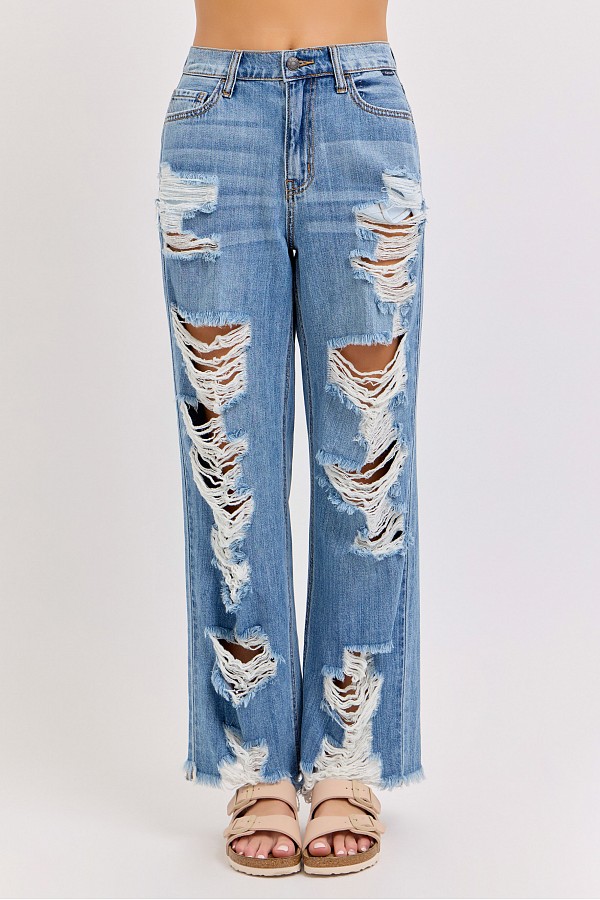 31" Inseam High Rise Wide Leg Jean